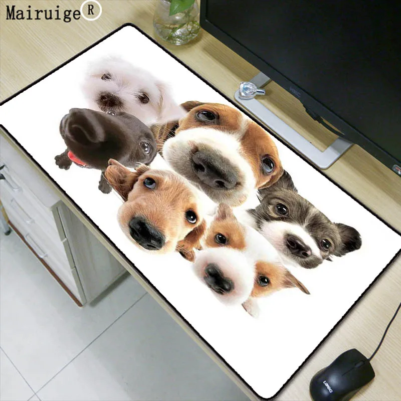

Laumans Dog Head Animal Large Gaming Mouse Pad Lock edge Mouse Mat for Laptop Computer Keyboard Pad Desk Pad for Dota Mousepad