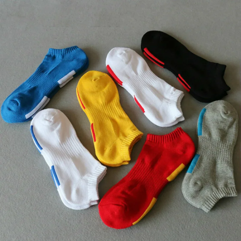 

Man Socks Cotton High Quality Meias Coloridas Ankle Black Men Towel Thicken Male Socks Off White Harajuku Short Sokken Chausette