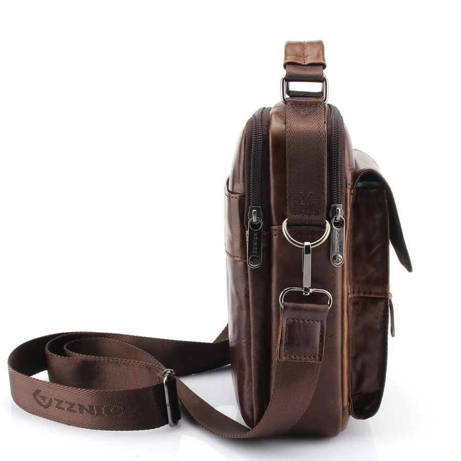 Сумка мессенджер Мужская из натуральной кожи с воском|leather messenger bag|fashion shoulder