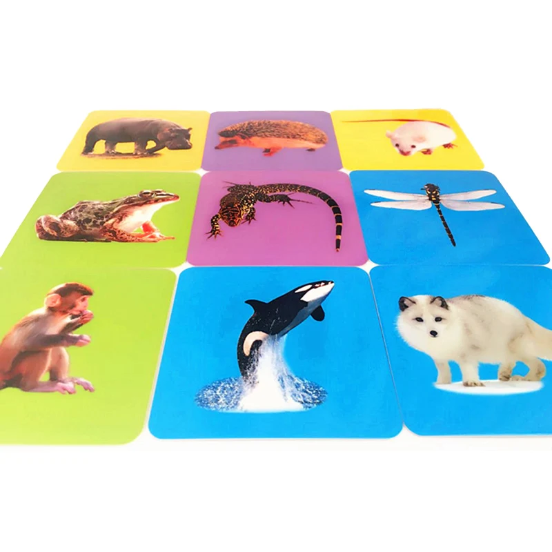 

48Pcs Preschool Baby Learning&Education Kids Animal Cognition Card Book animals Fabric Book Paper Baby Early Education Card Toys