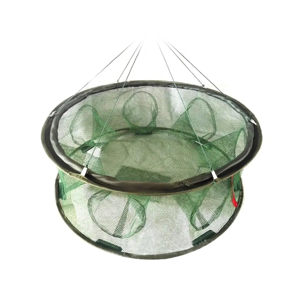 Folded Fishing Net Crawfish Mesh Fish Basket Casting Shrimp Cage