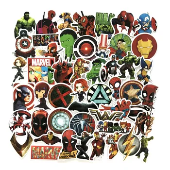 

50 Pcs/Set Cartoon Stickers Super Hero For Luggage Car Laptop Notebook Decal Fridge Skateboard F2