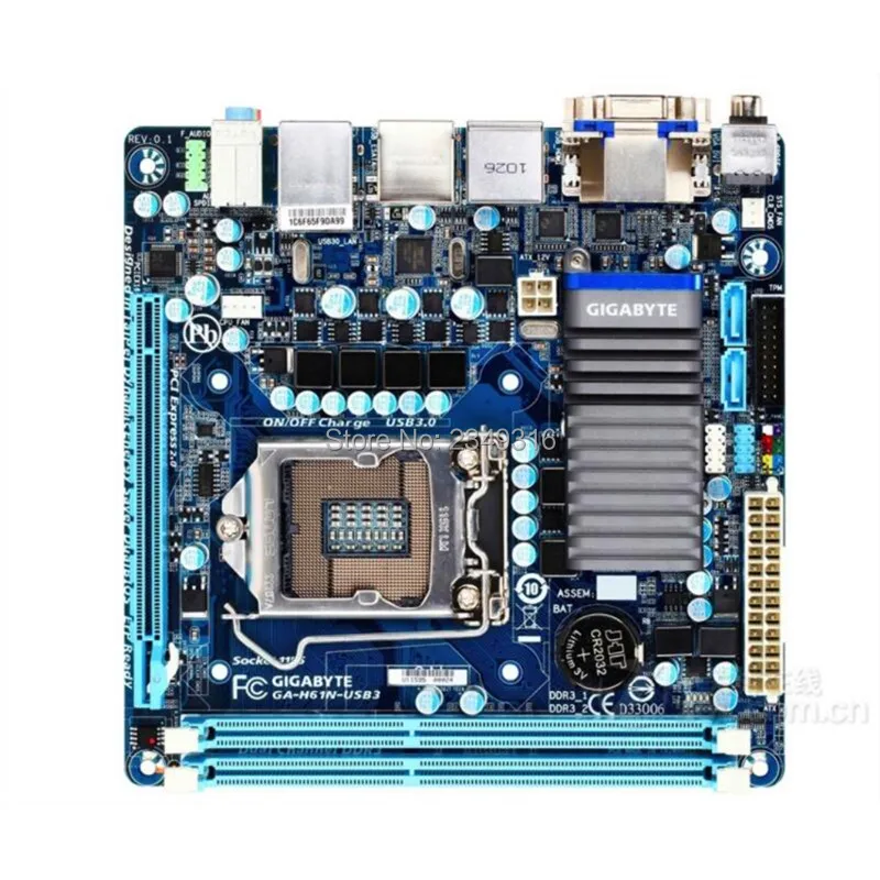 

Original For Gigabyte GA-H61N-USB3 Desktop Motherboard H61N-USB3 H61 LGA 1155 i3 i5 i7 DDR3 Micro-ATX 100% Fully Test