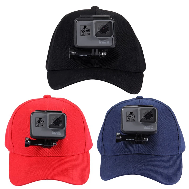 Djustable Sun Hat Cap Sport camera Baseball Hat WJ-Hook Buckle Mount Screw  for Gopro Hero 654321SJCAMXiaomi yi Accessories (9)