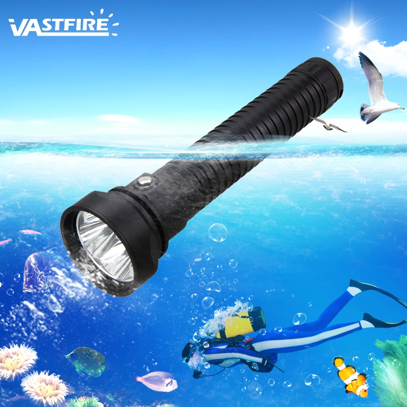 4 mode Strobe L2 Diving flashlight 3800LM Waterproof Torch 26650
