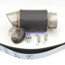 Индивидуальные 51 мм 61 мм 63 мм 65 мм мотоцикл выхлопной трубы Нержавеющая сталь и углерода Волокно мотоцикл глушитель с убийца db