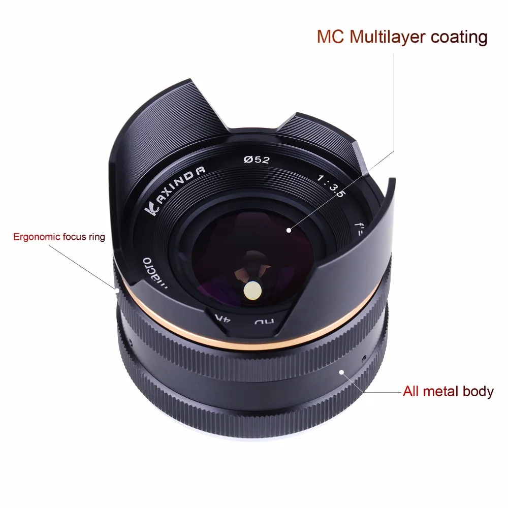 14 мм f/3,5 APS-C ручная фокусировка Prime фиксированный объектив для sony E-Mount NEX3 3N 5 5T 5R камера KAXINDA