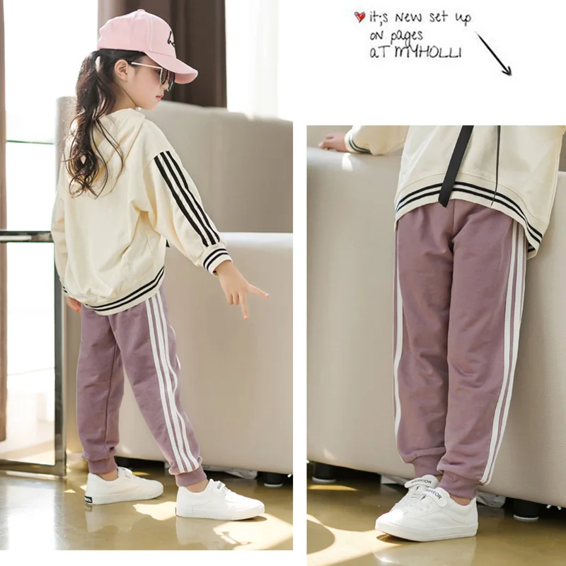 Girls sweatpants cotton trousers casual fashion