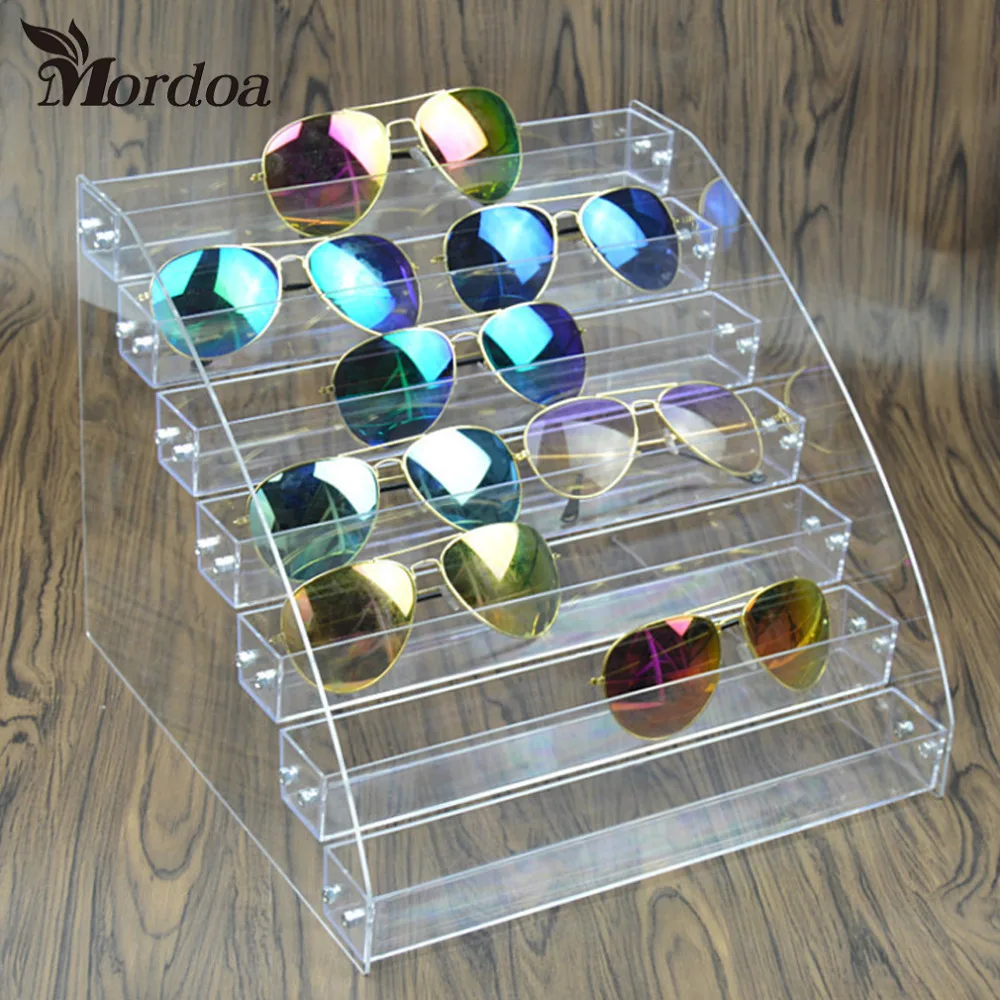 Pаспродажа Мода съемный 7 Уровня Организатор Губная Помада Солнцезащитные очки для женщин Дисплей подставка держатель Лаки для ногтей стойки Макияж К...