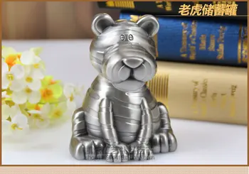 

lovely tigh retro tin color metal piggy bank coin counter metal cash box piggy bank for saving money cash box for money PB005