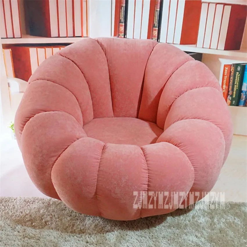 Вращающийся современный дизайн тыквы шезлонг без застежки мягкие стулья Гостиная диван мебель плетеная мебель безногий кресло, мебель для дома моющиеся - Цвет: pink