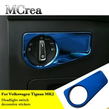 MCrea для Volkswagen VW Tiguan MK2 VW Tiguan центральной консоли приборной панели туман фары и пуговицы покрытие автомобиля аксессуары