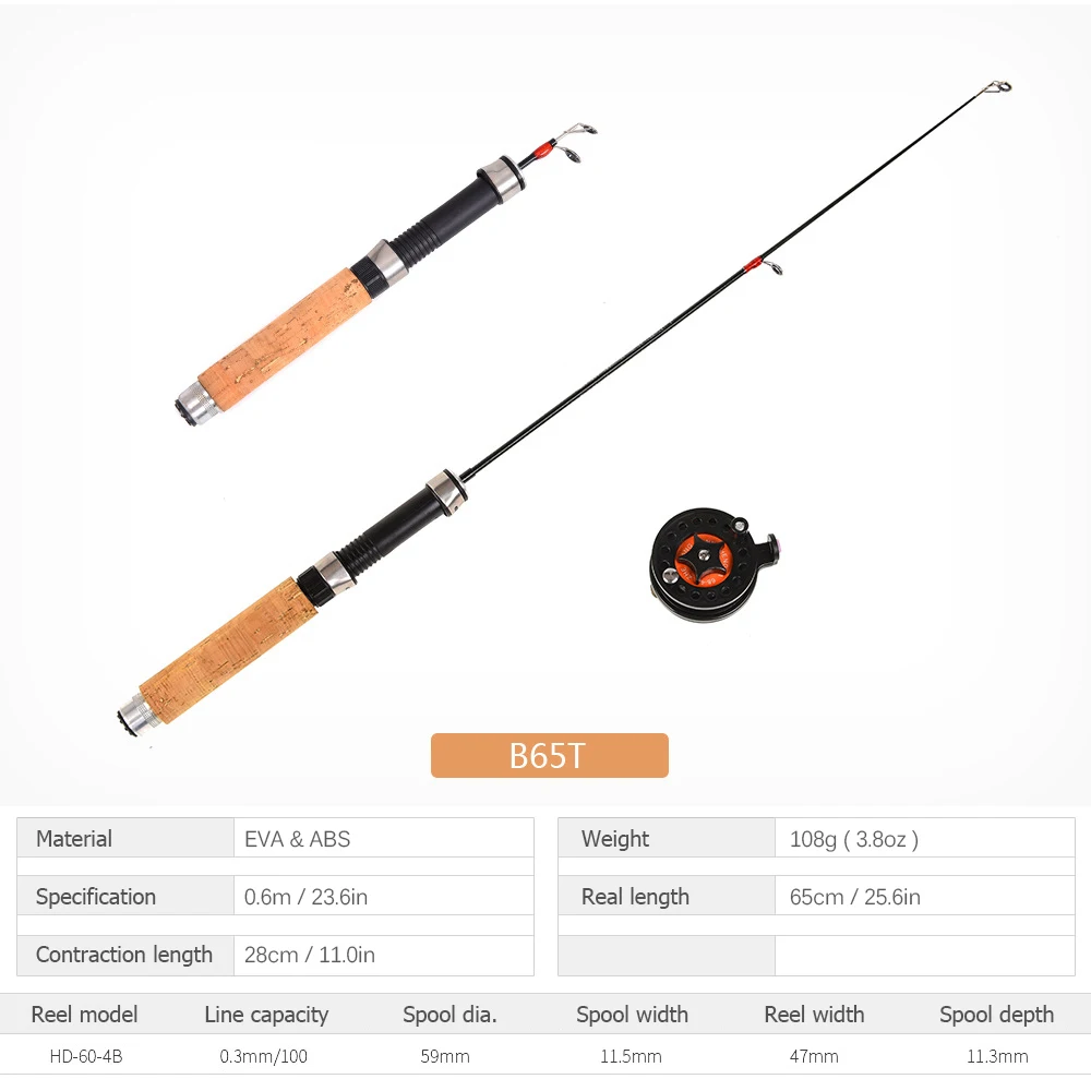 Telescoping Ice Fishing Rod Reel Set Mini Pole Winter Ultralight Ice Fishing Reel with Rod 4 Type for Carp Fishing Tackle Pesca