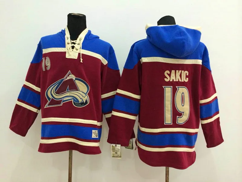 Colorado Avalanche Hockey Jersey #19 Joe Sakic Jerseys Old Time Hockey ...