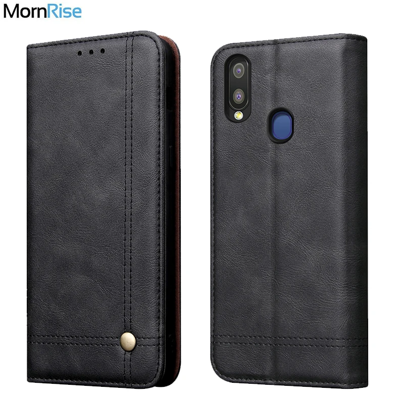 

Vintage Leather Flip Cover For Samsung Galaxy M10 M20 M30 Wallet Luxury Card Stand Magnet Book Cover Casual Phone Case Fundas