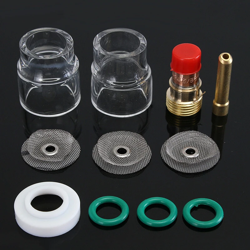 

US TIG Welding Torch 3/32" 2.4mm Gas Lens #12 Pyrex Cup Kit For WP-17 18 26 Home Garden Supplies