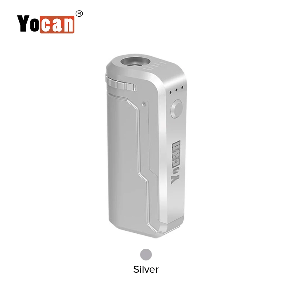 YOCAN UNI Mod 650 мАч подходит для всех бак КБР комплект встроенный аккумулятор режим подогрева с регулируемой высотой электронная сигарета пара - Цвет: Silver