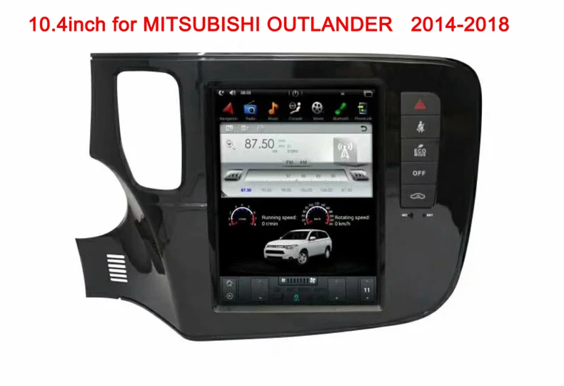 

10.4inch touch screen tesla style android 7.12 car dvd player for Mitsubishi outlander 2014 2015 2016 2017 with gps navigation
