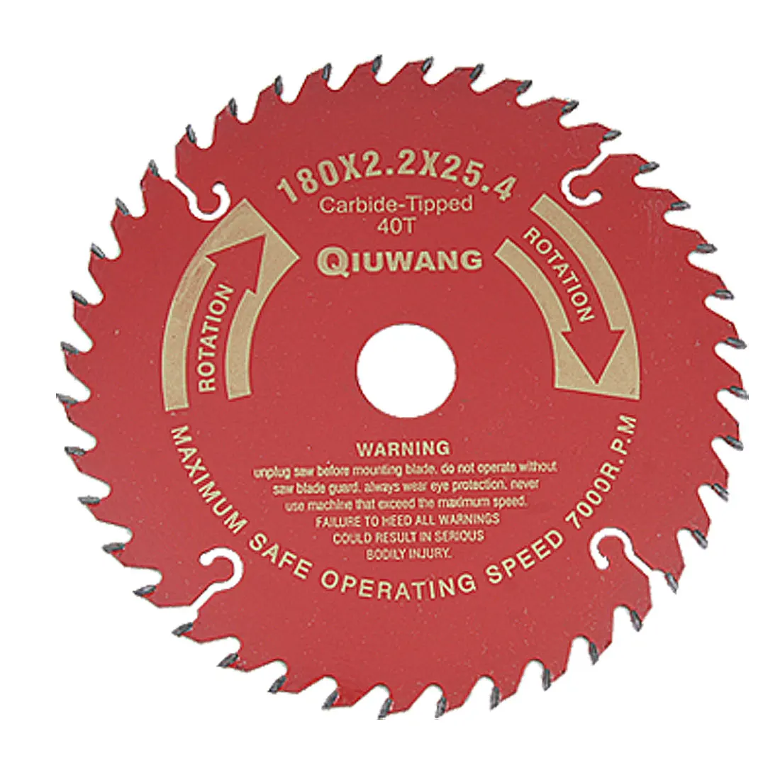 

UXCELL Red 7" Diameter 40T Metal Cutting Saw Cutter Wheel For Woodworking