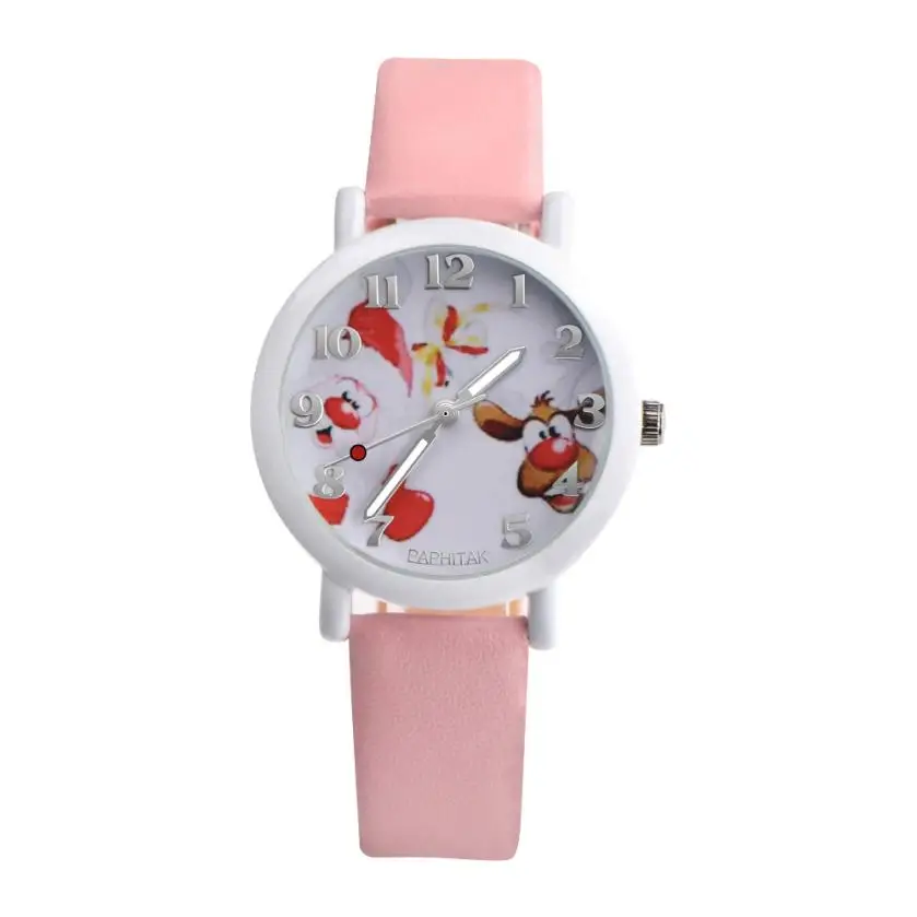 Детские наручные часы с рождественским узором кварцевые аналоговые спортивные модные детские наручные часы для мальчиков и девочек 18Jul14 - Цвет: C