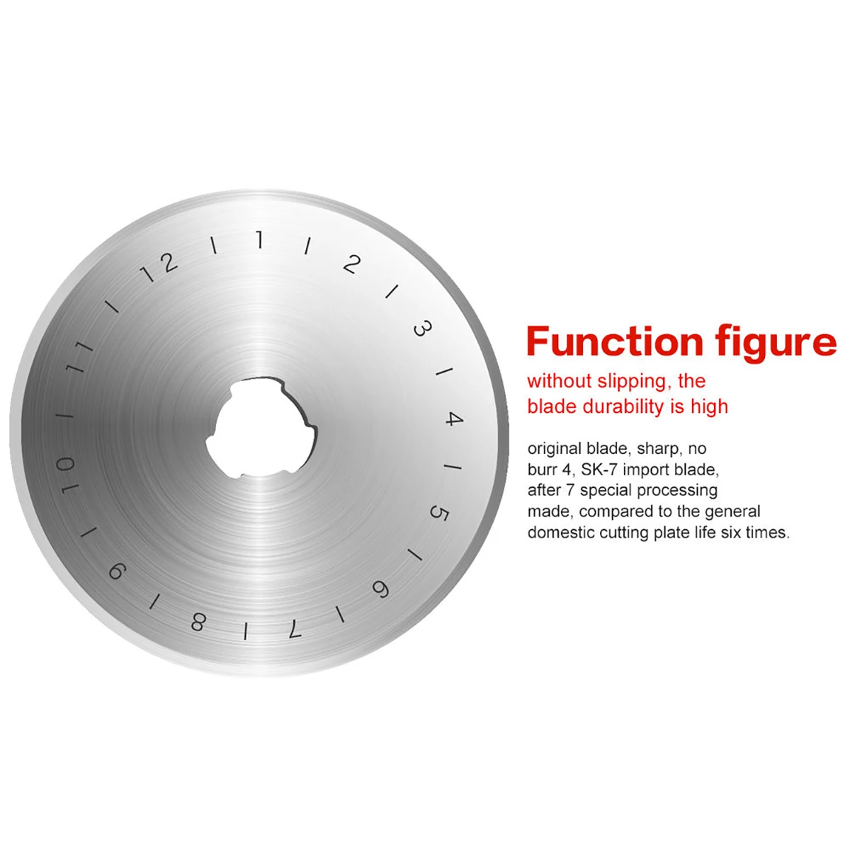 10pcs Mayitr 45mm Rotary Cutters Refill Blades Circular Craft Sewing Quilting Hand Tool for Fabric Paper Leather Plastic Cutting