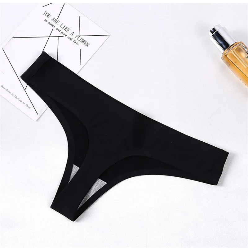 

Hot Sale Sexy Women Cotton G String Briefs Thongs Low Waist Sexy Panties Ladies' Seamless Underwear Valentine's Day Gift