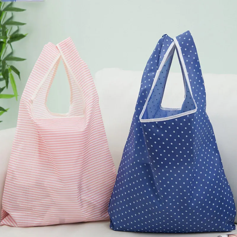 

New Sweet Shopping Bag Handbag Storage Foldable Reusable Oxford Cloth Tote For Grocery Key Chain 99 LXX9