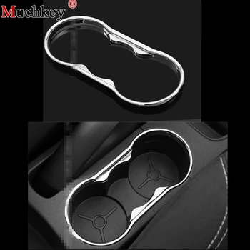

Car cover center console cup holder cover for ford fiesta 2009 2010 2011 2012 2013 abs chrome 1pc per set