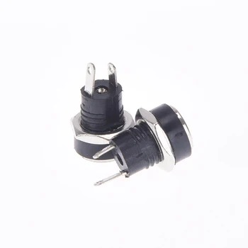 

10Pcs DC Power Jack Socket Female Panel Mount Connector Black DC Power Jack 5.5 x 2.1mm