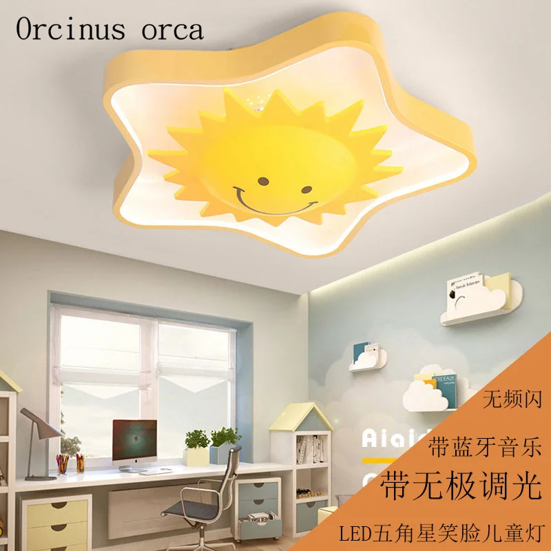 

The Nordic minimalist playful stars ceiling lamp balcony bedroom study cartoon creative moon LED ceiling lamps free shipping