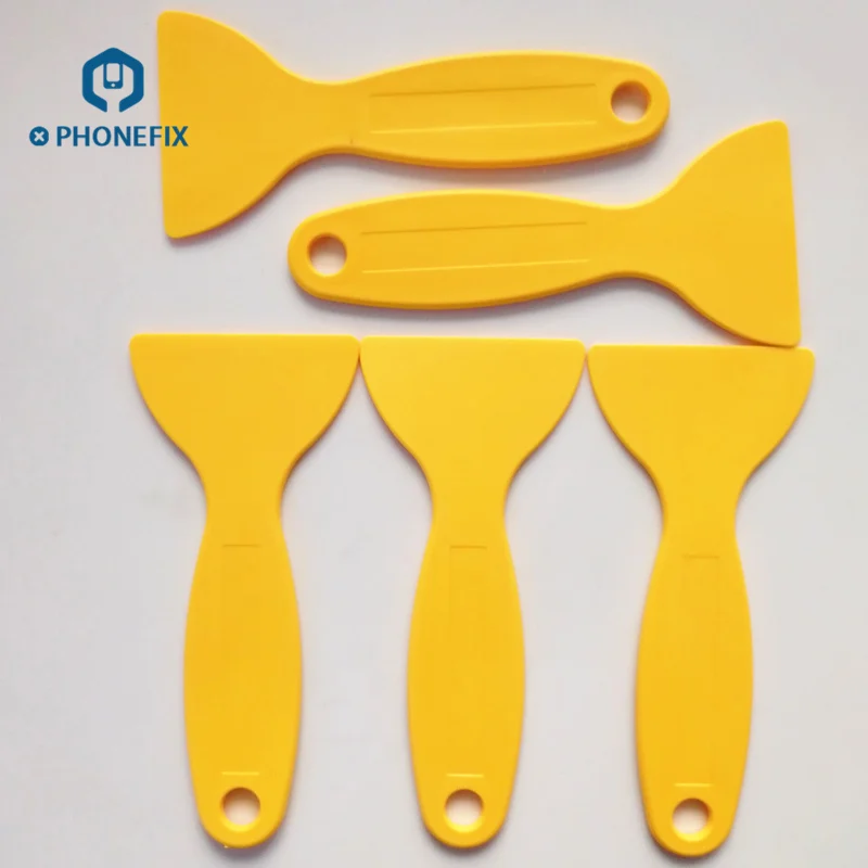 PHONEFIX пластиковый скребок лопатка для клея мобильного телефона ремонт ручной инструмент для iPhone сотовый телефон экран пленка скребок и клей для очистки
