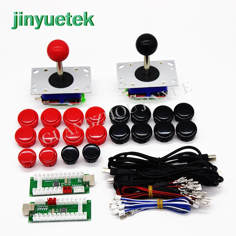 

Arcade game original 2pcs Joystick+ SANWA push button + PCB USB to jamma PC PS/3 controller for DIY arcade bundles kit