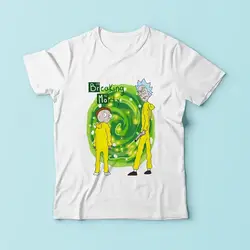 Breaking Bad Рик и Морти Футболка мужская jollypeach бренд 2018 Новый Белый Повседневное футболка Homme Plus Размеры футболка без клея чувство