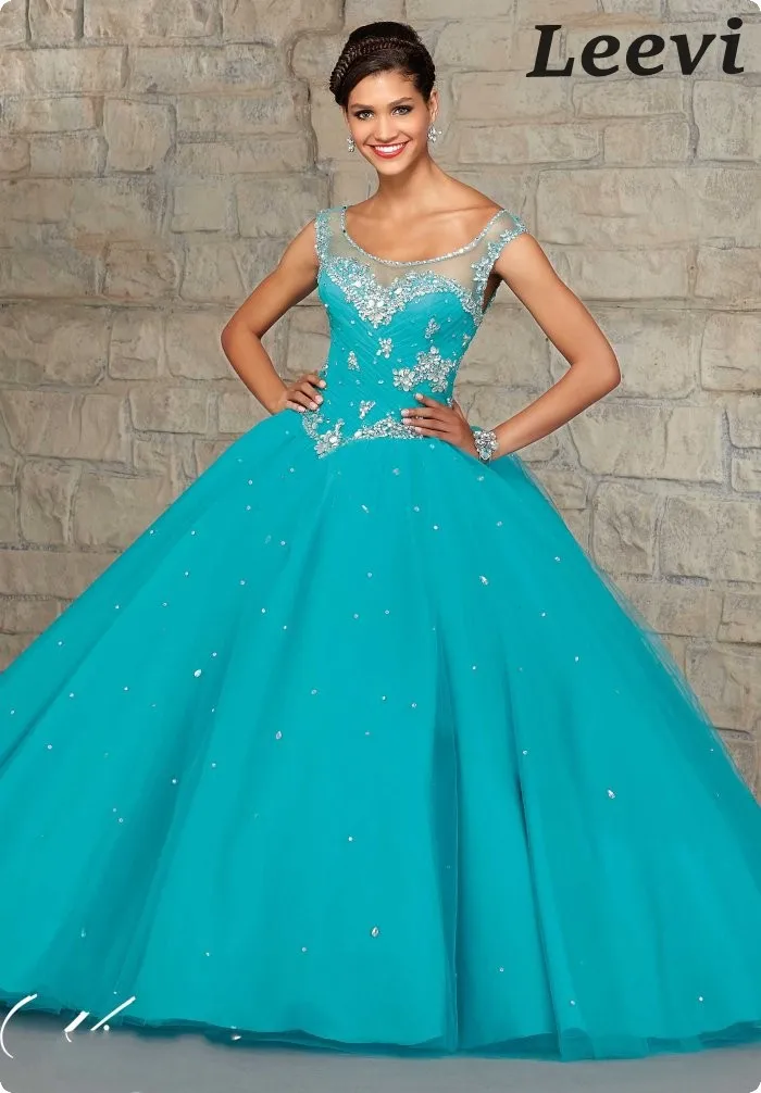 vestido 15 anos azul bebe