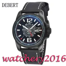 Luxury 44mm Debert black dial PVD case date window luminous hands miyota Automatic movement men’s Watch