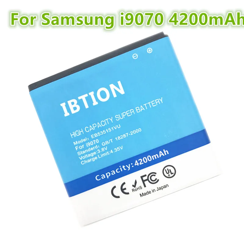 4200 мА/ч EB535151VU литий-ионный аккумулятор телефона Батарея для samsung Galaxy S Advance GT-I9070 i9070