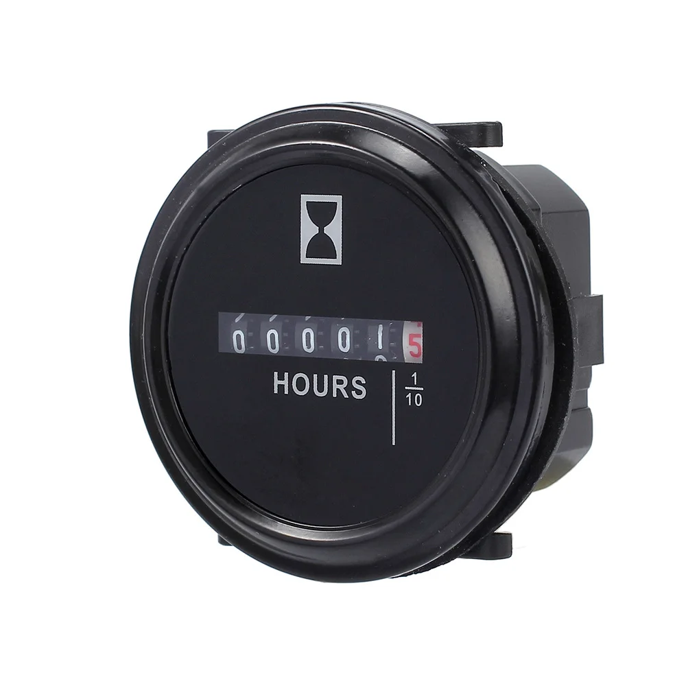 

Car Engine Accessories 12~72V DC Round Quartz Hour Meter Counter Gauge Boats Cars Trucks Tractor Hourmeter Waterproof