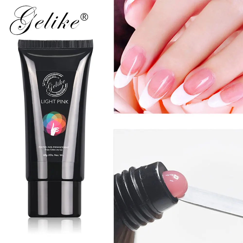 Gelike 60 г Builder Акрил гель Nail Art Дизайн Polygel УФ гель Лаки конструктор Polygel быстрое строительство камуфляж поли гель