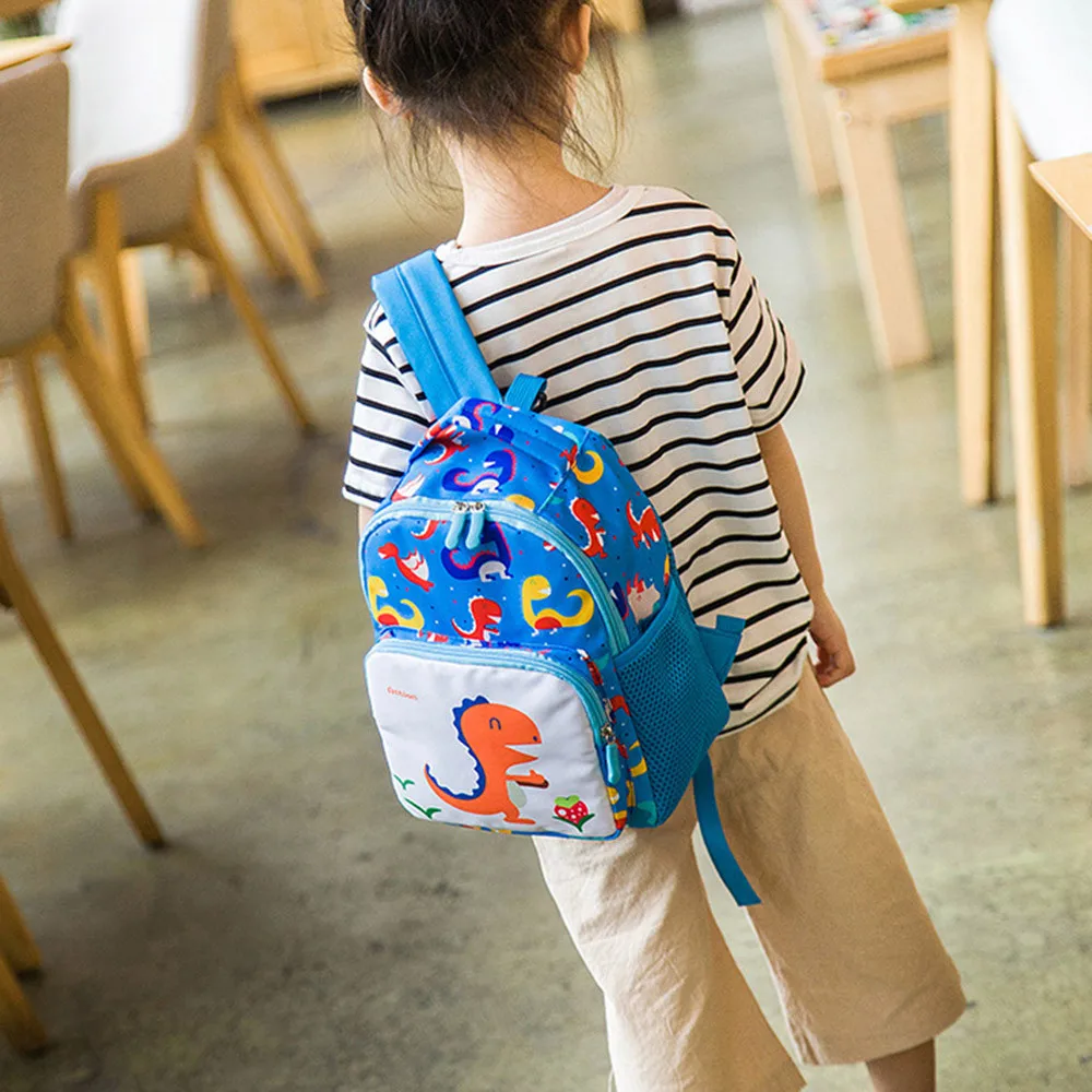Child Baby Girl Boy Kids Cute Dinosaur Animal Printed Backpack Medium School Bag