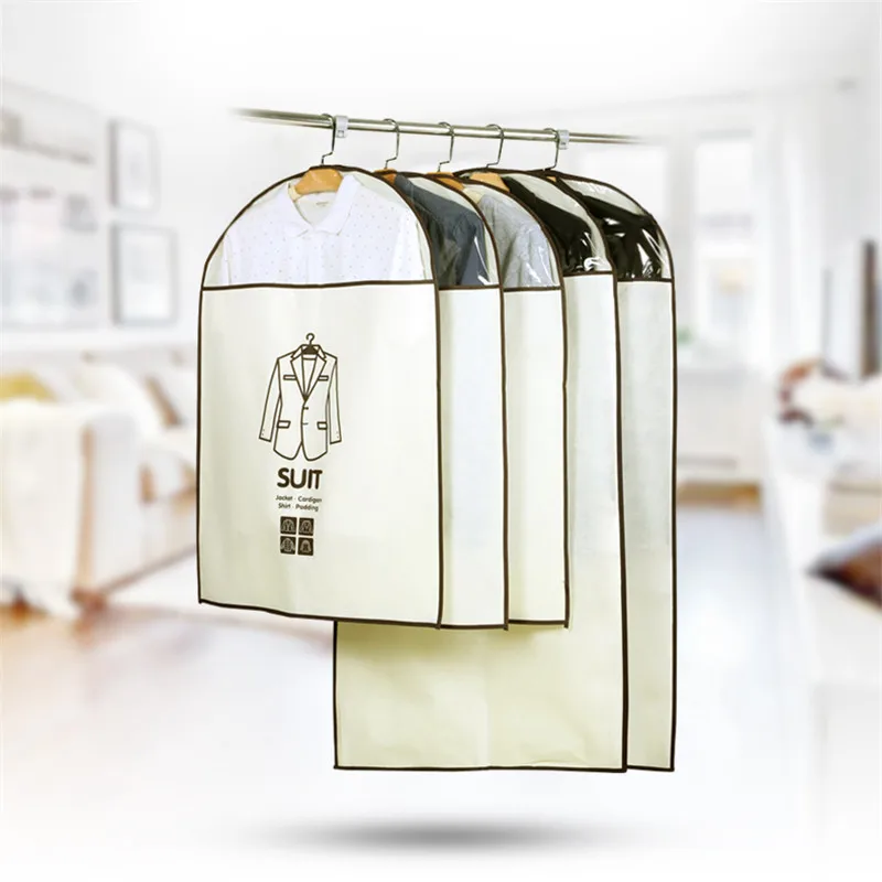 5pcs/set Non woven Clothes Dust proof Cover Wardrobe Storage Bag Cloth