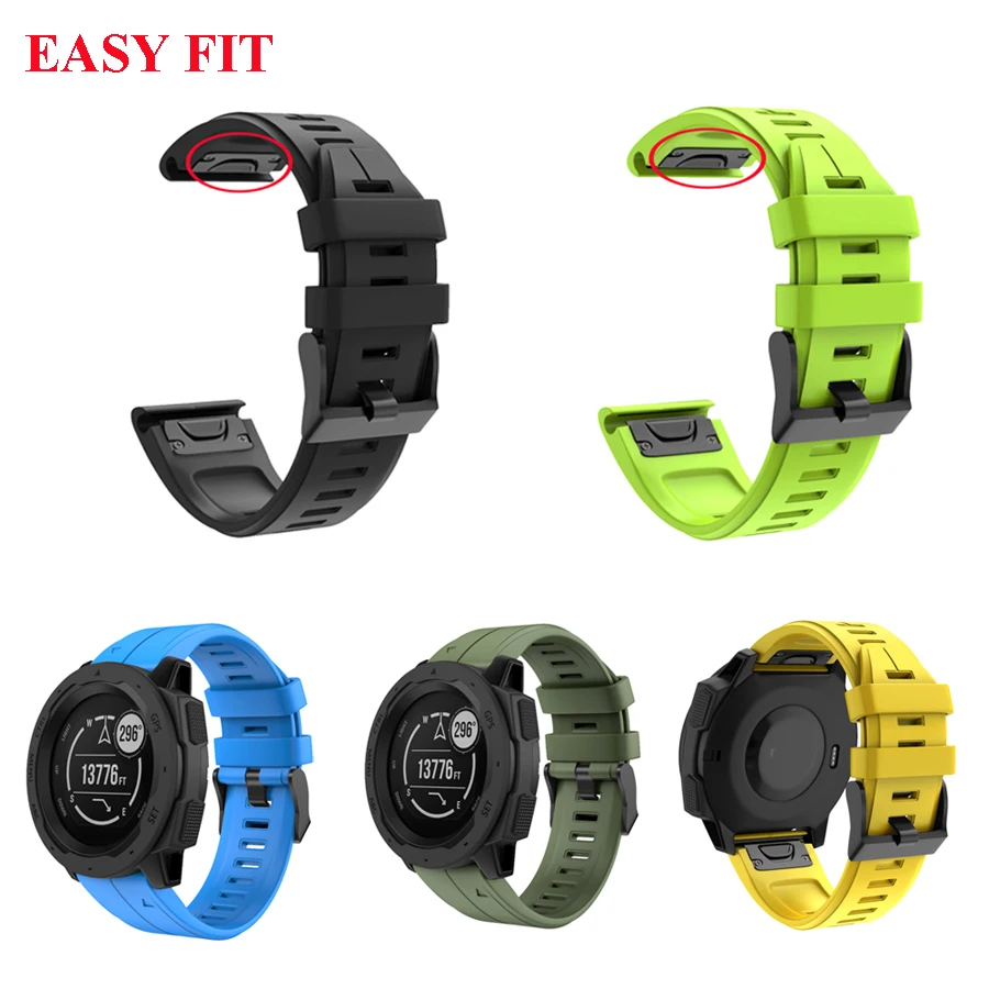 

Silicone Watch Strap for Garmin Instinct Quick Release Sport Replacement Strap Easy Fit Watch For Fenix 5 5 Plus Watchband 22mm