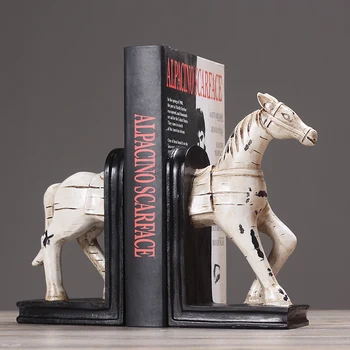 

American Creative Resin Horse Bookends vintage contracted soft wine cabinet office Animal furnishing articles
