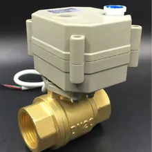 TF20-B2-B полный порт 3/4 ''2 ходовой латунный DN20 моторизованный шаровой клапан с ручным колесом AC/DC9V-24V 3 провода для небольшого водопроводного устройства