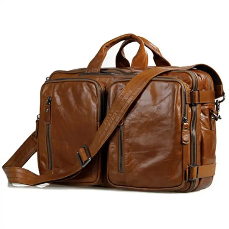 genuine leather overnight bag
