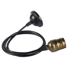 Горячие основание светильника E27 Винтаж Ретро основание светильника держатель кулон лампочка винта Разъем 4 цвета с выключателем/нет переключатель 110 В/220 В