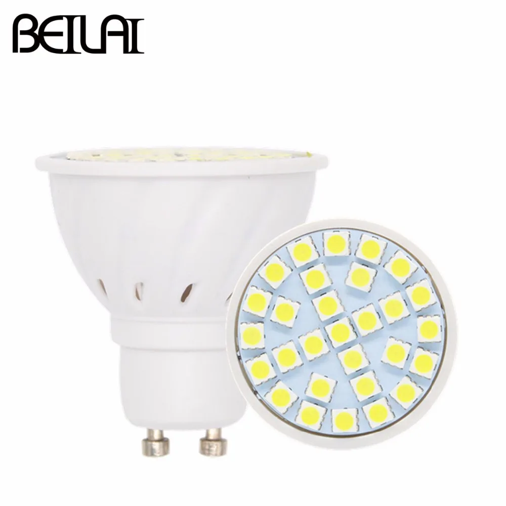 220В 5050 GU10 Светодиодная лампа Bombillas LED прожектор лампада светодиодные лампочки 24LED
