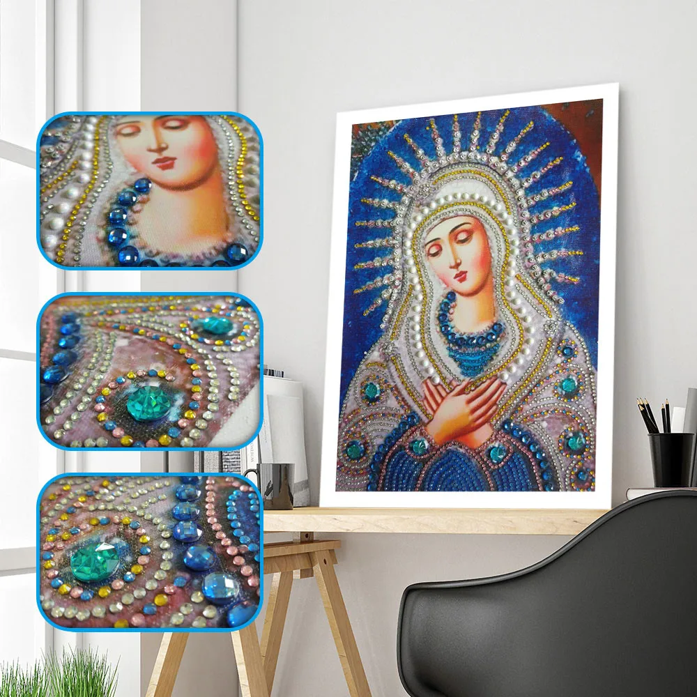 

Special Shaped Diamond Painting DIY 5D Partial Drill Cross Stitch Kits Crystal Rhinestone Of Picture Serial Diamond Embroidery