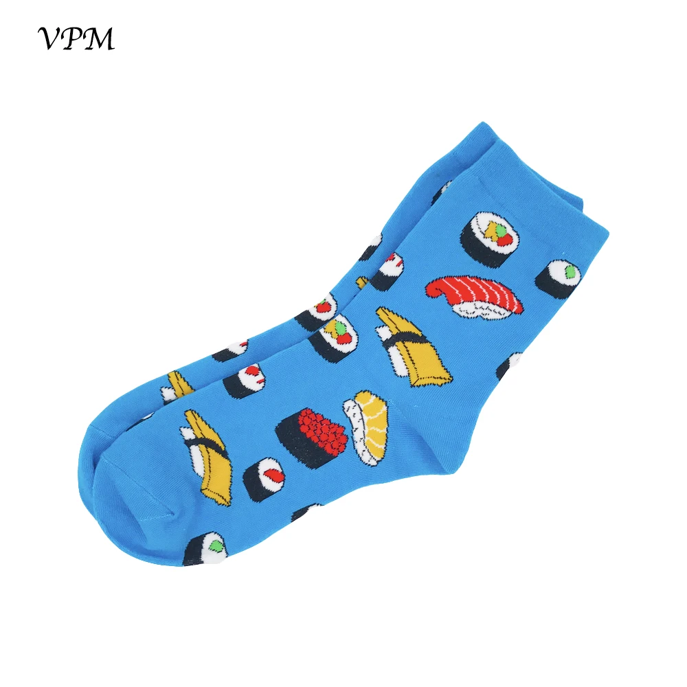 VPM, женские носки, цветные, Мультяшные, милые, еда, молоко, фрукты, животные, милые, забавные носки - Цвет: C303