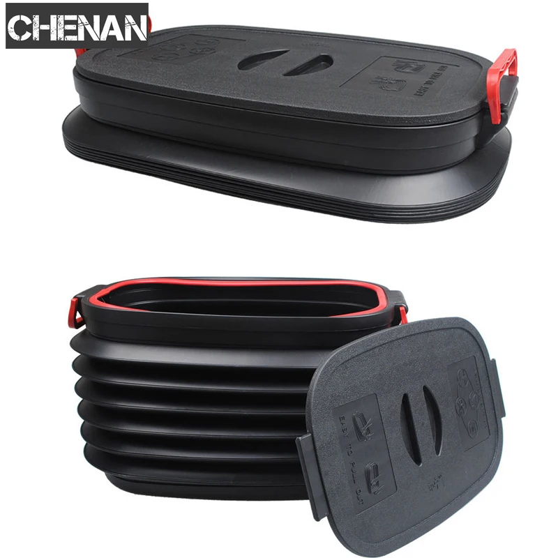 

Retractable garbage bucket 18/37L Storage box Cargo Rubbish Compressible Bag Water Barrel Car Trunk