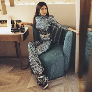 2 piece sequin jumpsuit